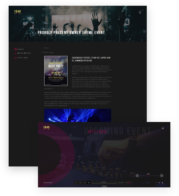 Events page makes it easy to promote your upcoming events